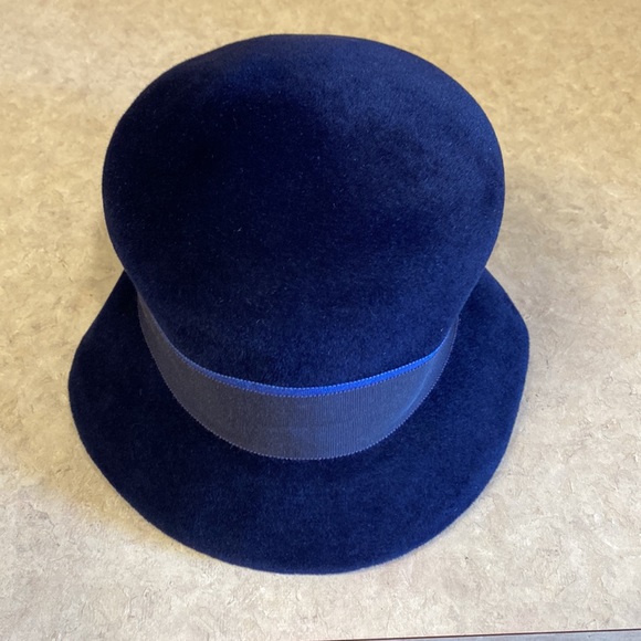 Accessories - Vintage Peachbloom Velour Royal Blue Merrimack Union Made Hat